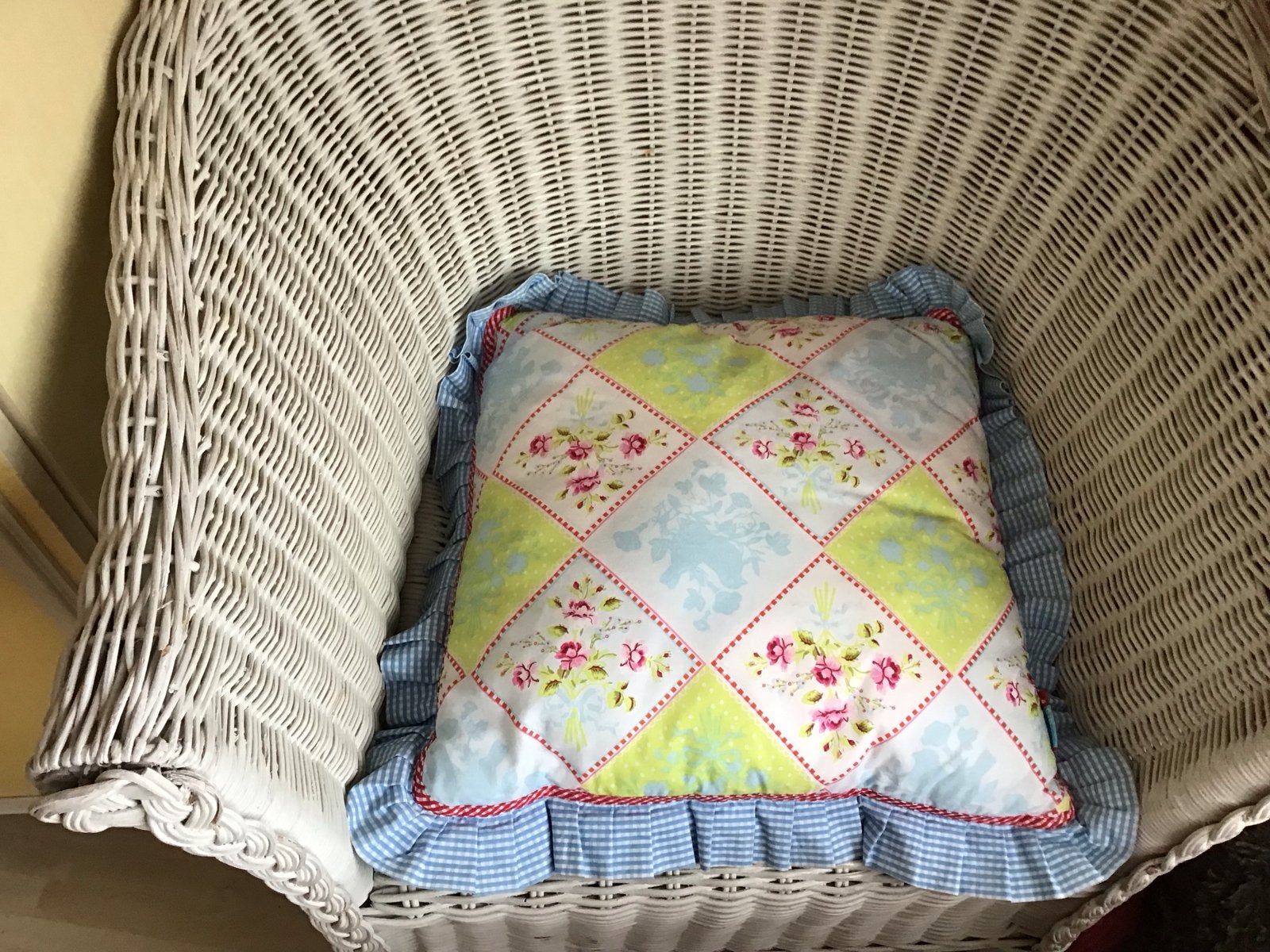 PIP Kussen en Rolkussen Decoratieve  Bloemenprint - Set, Ophalen of Verzenden, Gebruikt, Overige kleuren, Overige vormen