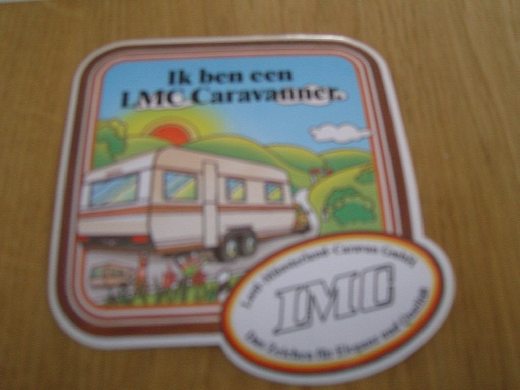 sticker ik ben een LMC caravanner - LMC caravan strip, Ophalen, Zo goed als nieuw