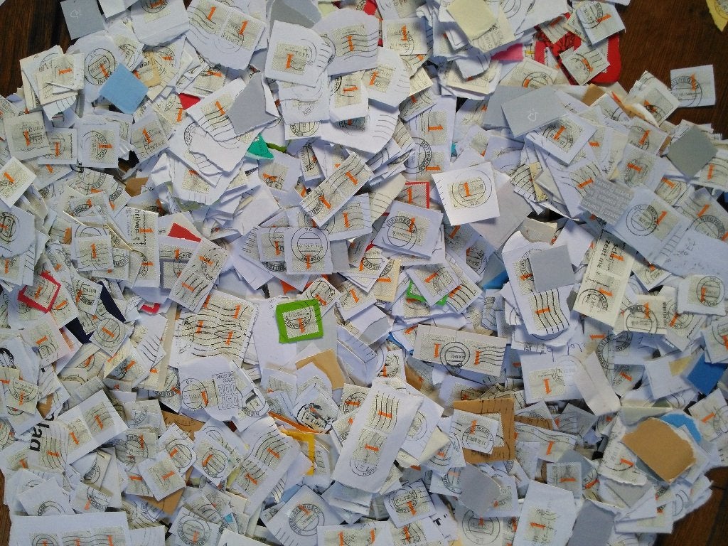 Kilowaar 700 gram oranje enen NVPH 2748, Postzegels en Munten, Verzenden, Na 1940, Gestempeld