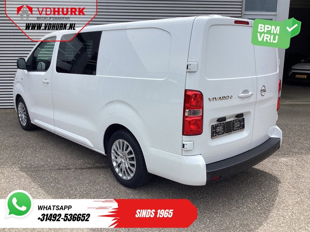 Opel Vivaro Electric 75 kWh DC Dubbel Cabine 345 km WLTP Sne, Gebruikt, Wit, Opel, 6 stoelen