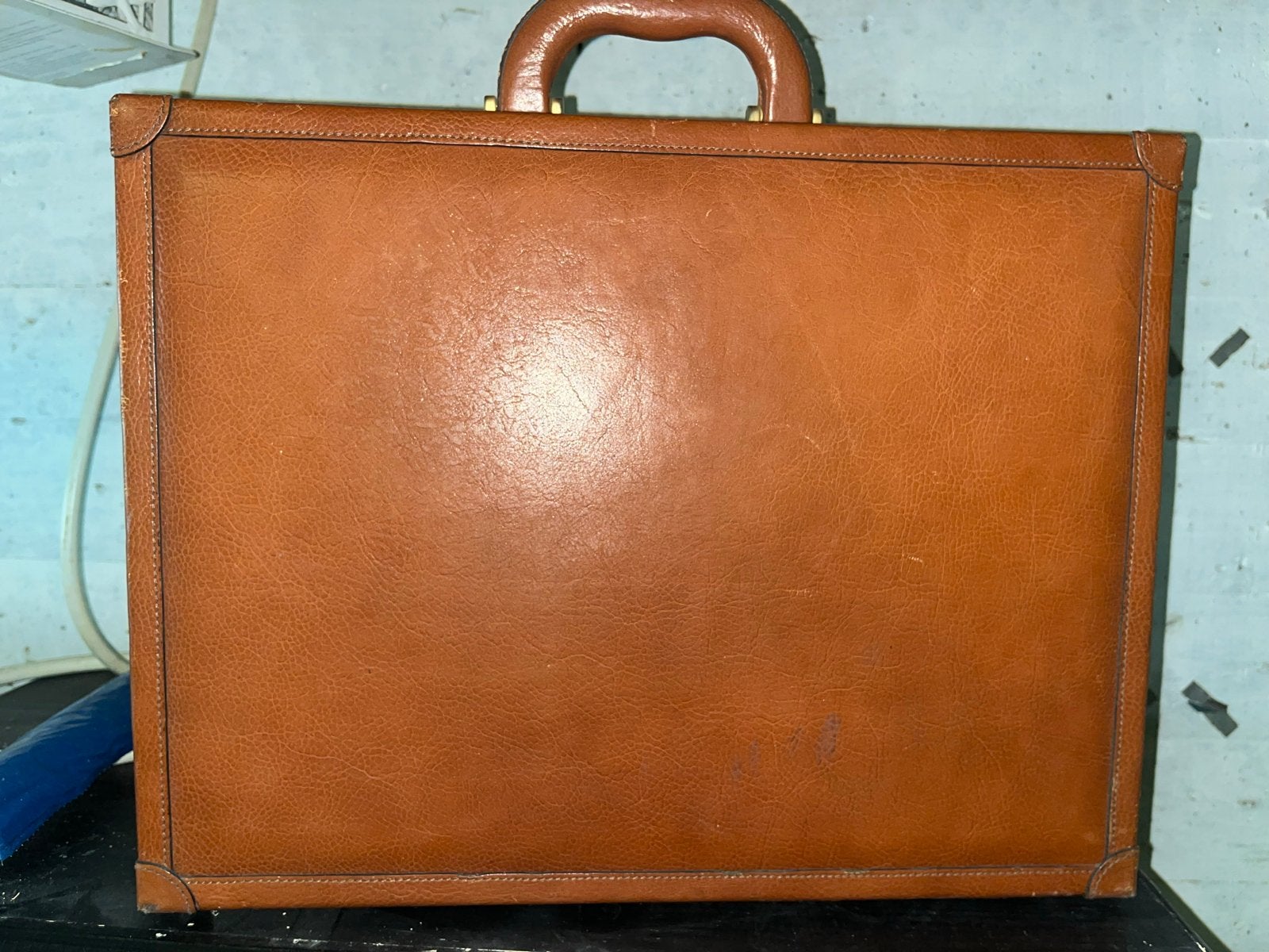 Raldo Raffa Leren Aktetas / Zakelijke Koffer - Made in Italy, Ophalen of Verzenden, Gebruikt, Bruin, Overige typen