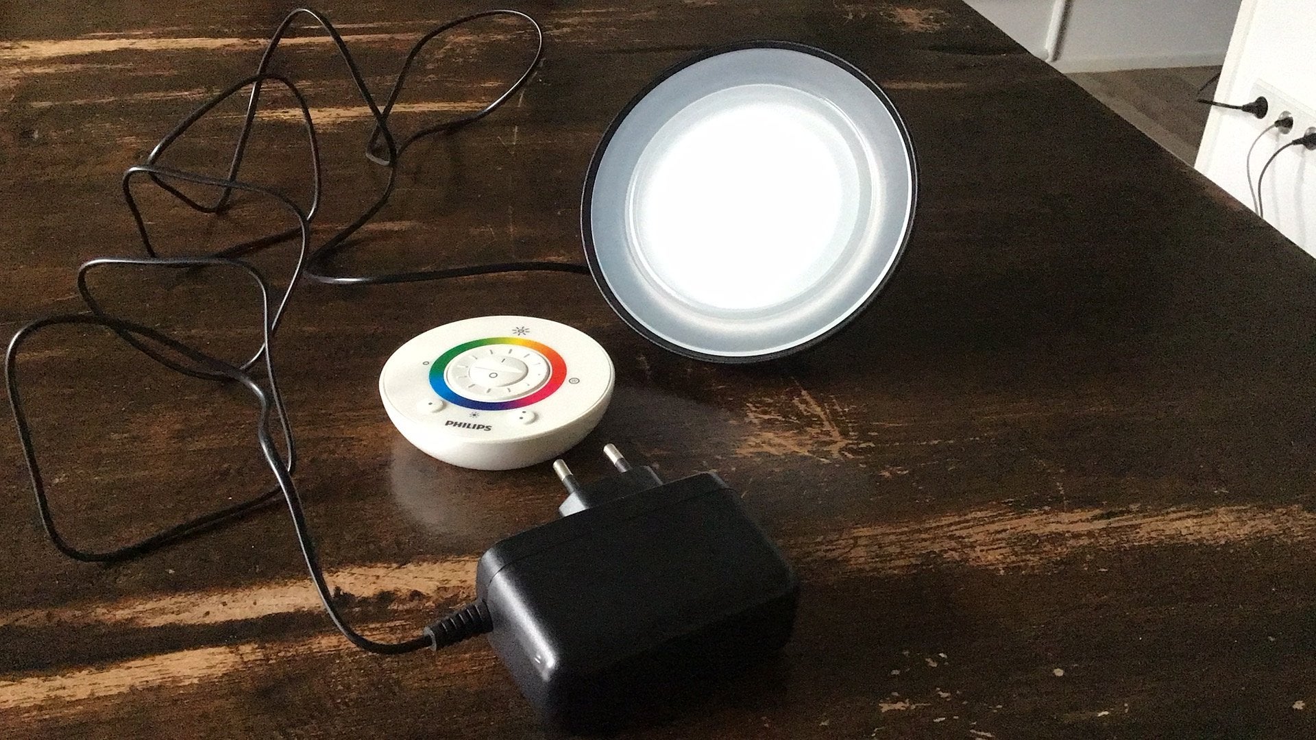 Philips living colors led lamp afstandsbediening + adapter, Ophalen of Verzenden, Zo goed als nieuw, Philips