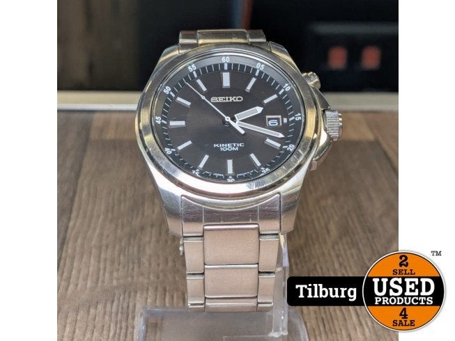 Seiko Kinetic SKA463P1 Black Dial Nette staat Met garantie, Seiko, Zo goed als nieuw, Support@seiko.com, 5-11, Akasaka 2-chome
Minato-ku, Tokyo 107-0052
Japan
