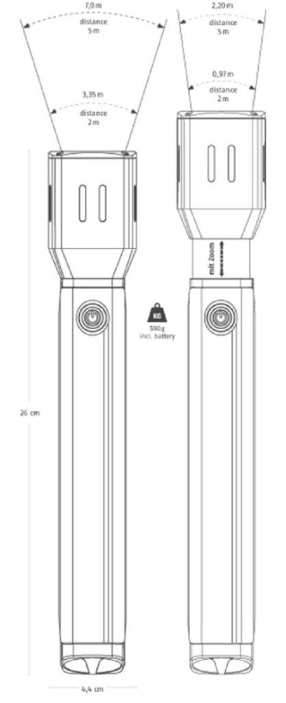 Abus TL-525 Torch Zaklamp - 26cm - Grote voorraad, Tolboomweg 10 Terschuur, Sales@abus.nl, Nieuw, Ophalen of Verzenden