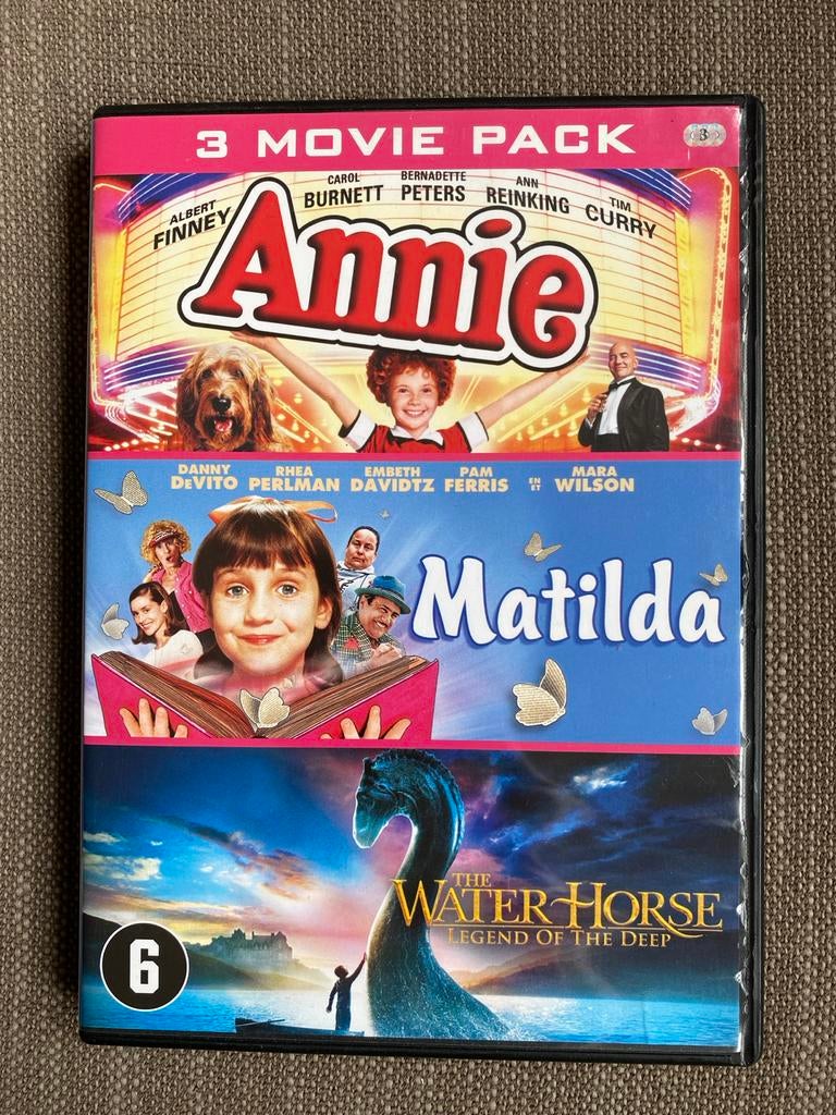 3 Movie Pack: Annie, Matilda, The Water Horse (DVD), Avontuur, Boxset, Ophalen of Verzenden, Zo goed als nieuw