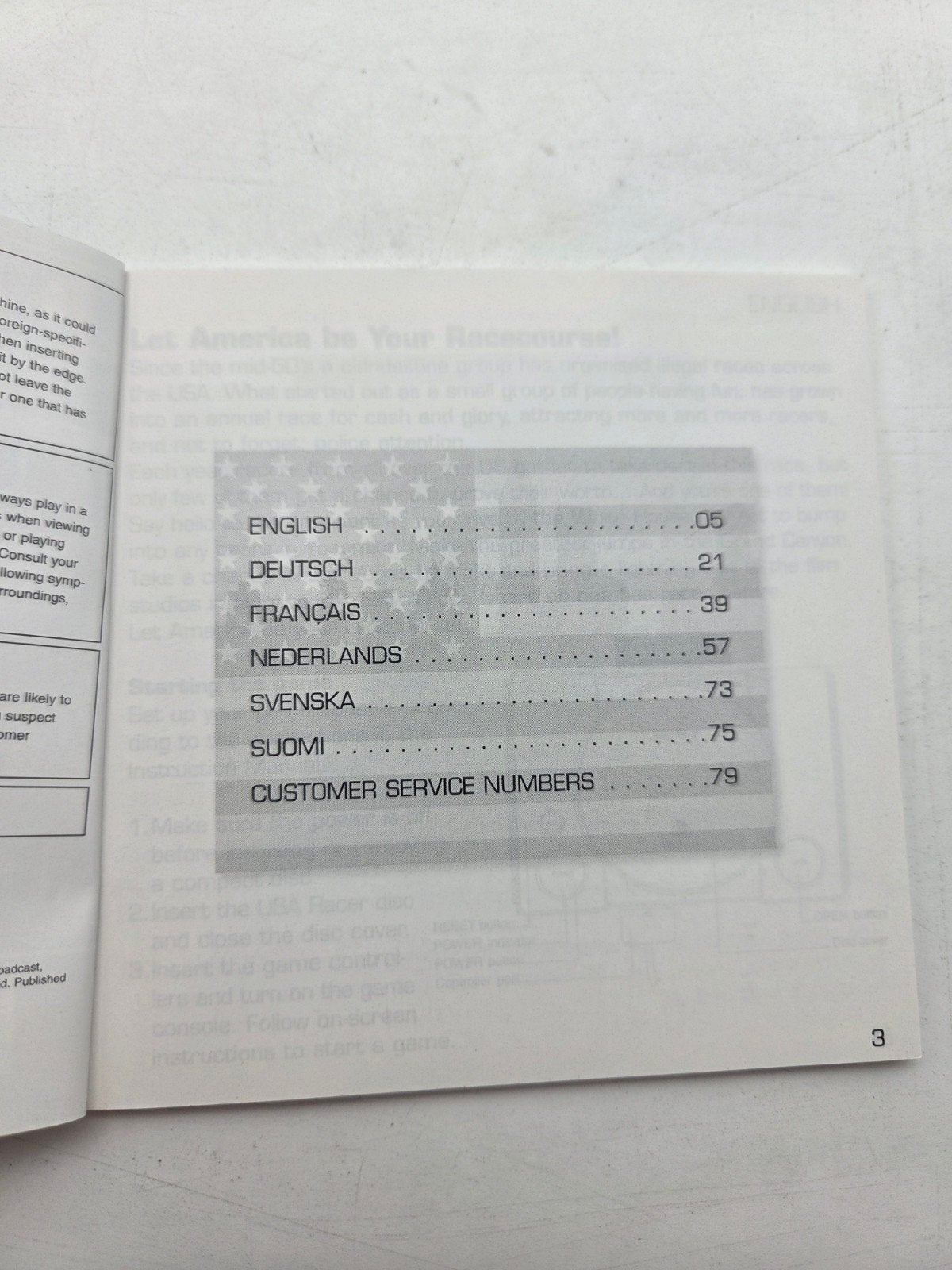 USA Racer PlayStation 1 Game - Handleiding, Spelcomputers en Games, Gebruikt, Ophalen of Verzenden, Onbekend, Vanaf 3 jaar