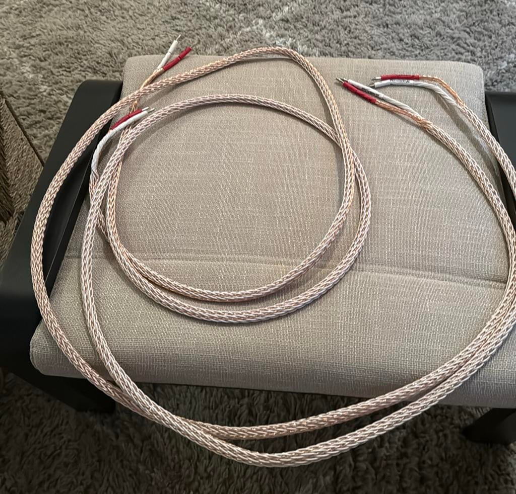 Kimber Kable TC-12 clear white 2,5 m speakerkabels, Ophalen of Verzenden, Zo goed als nieuw, 2 tot 5 meter
