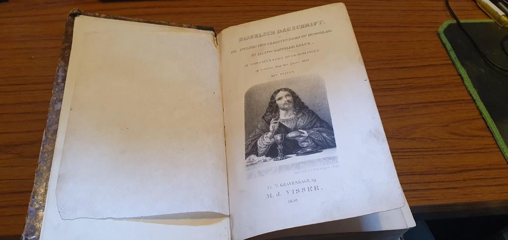 Bijbelsch Dagschrift - 1859, Ophalen of Verzenden, Gelezen