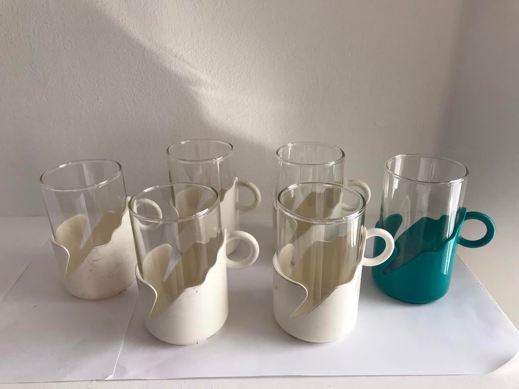 Koffieglazen met houder vintage, Ophalen of Verzenden, Huis en Inrichting