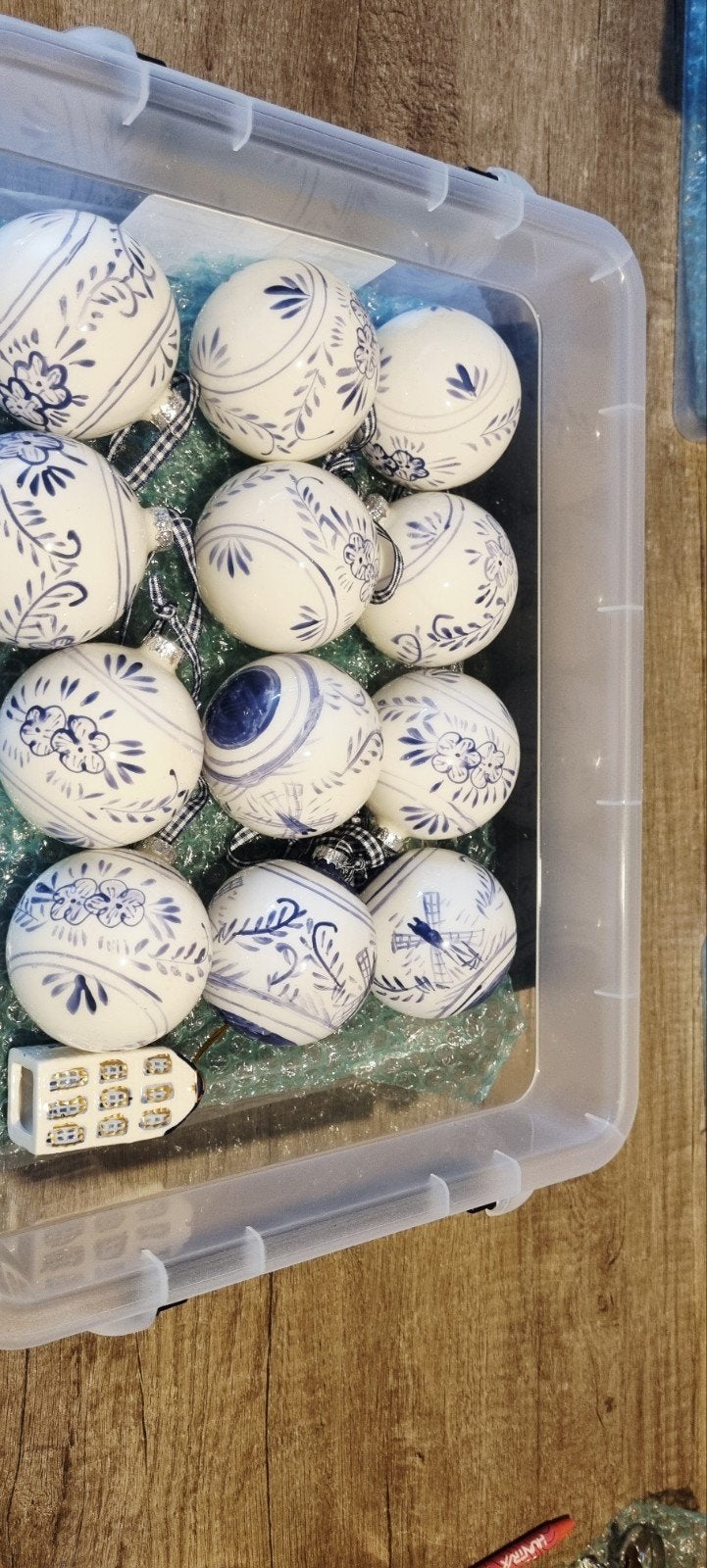 Delfts blauwe kerst Ornamenten, Diversen, Ophalen of Verzenden, Nieuw