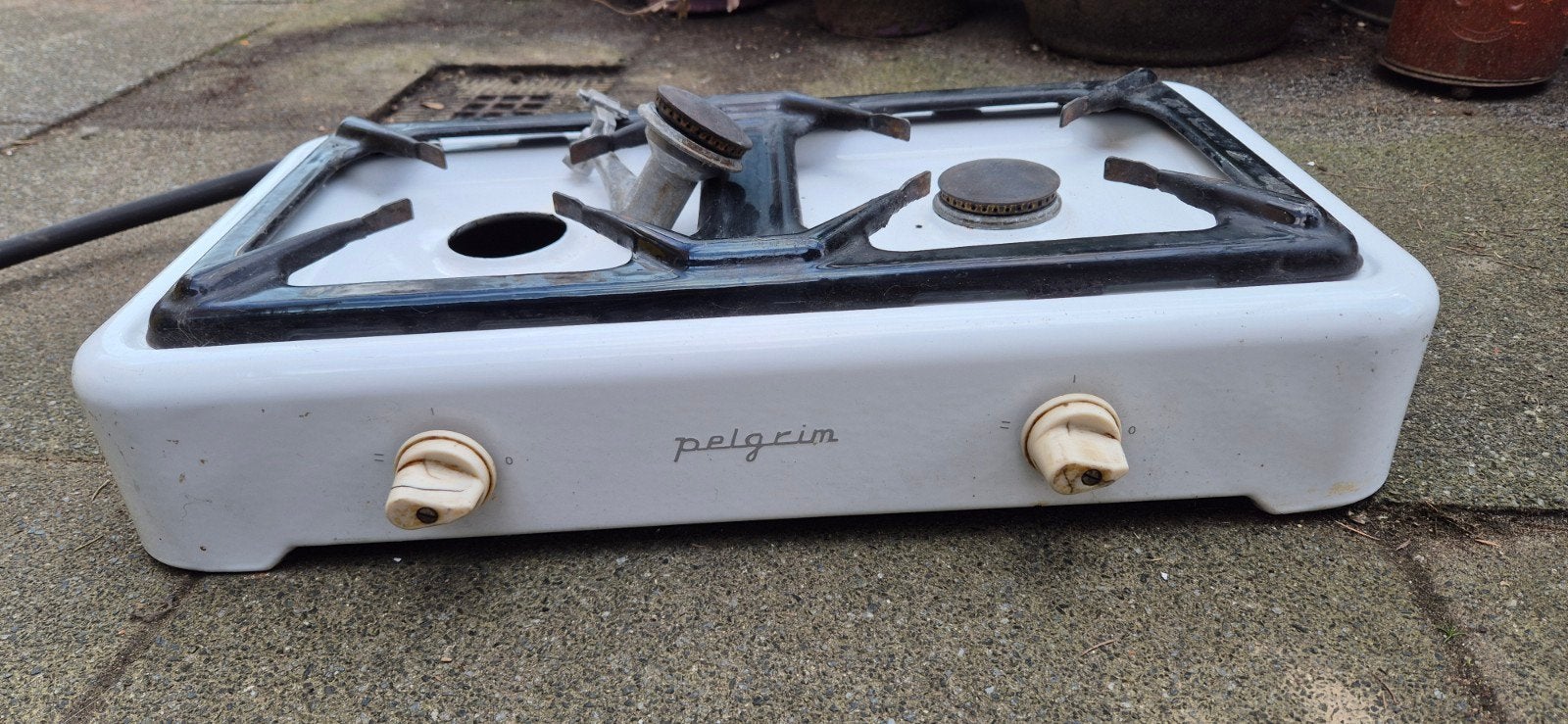 Pelgrim vintage 2pits gas toestel, Ophalen, Minder dan 85 cm, 4 kookzones, Gas