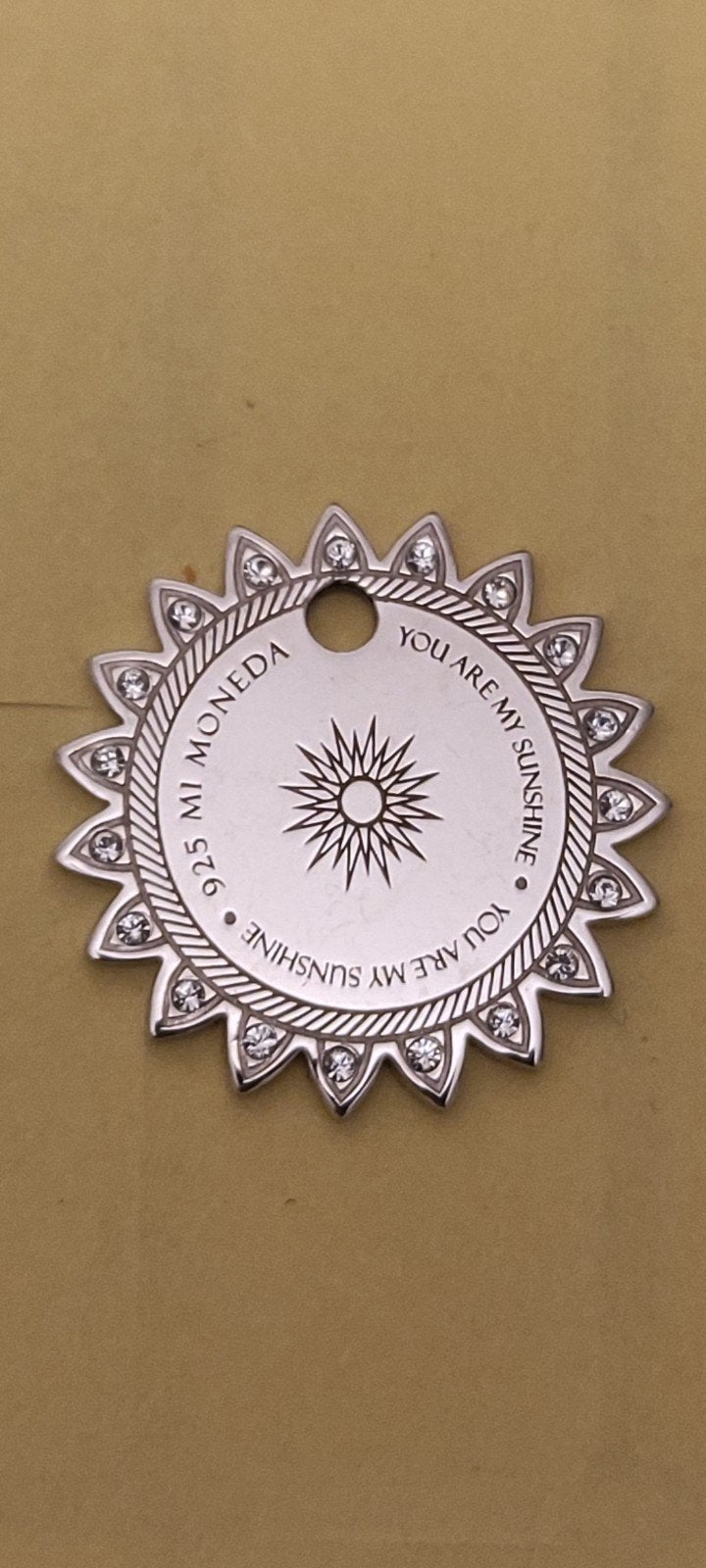 Mi Moneda munt You Are My Sunshine zilverkleurig, Sieraden, Tassen en Uiterlijk, Overige merken, Ophalen of Verzenden, Zo goed als nieuw