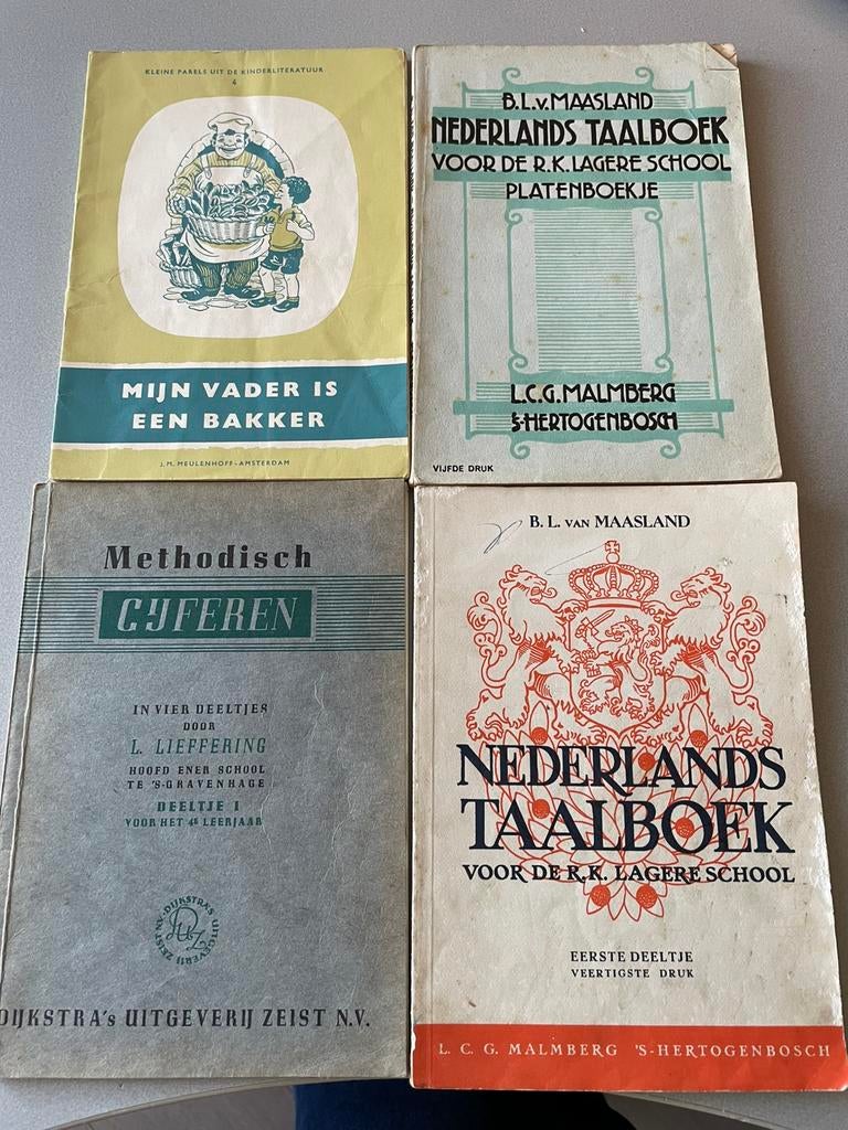Te koop antieke Schoolboekjes Taal en rekenen jaren 50, Verzenden, Gelezen, Overige niveaus