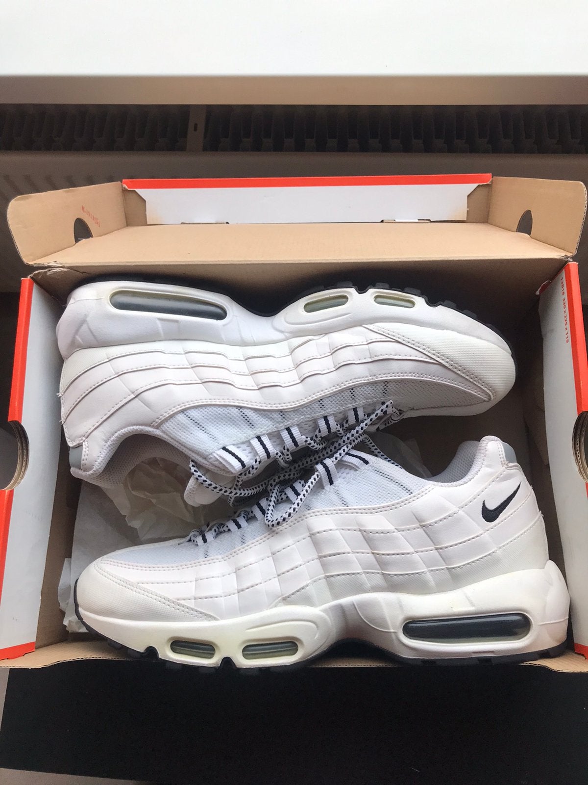 Nike Air Max 95 ‘White Black’, Wit, Nike, Ophalen of Verzenden, Sneakers of Gympen