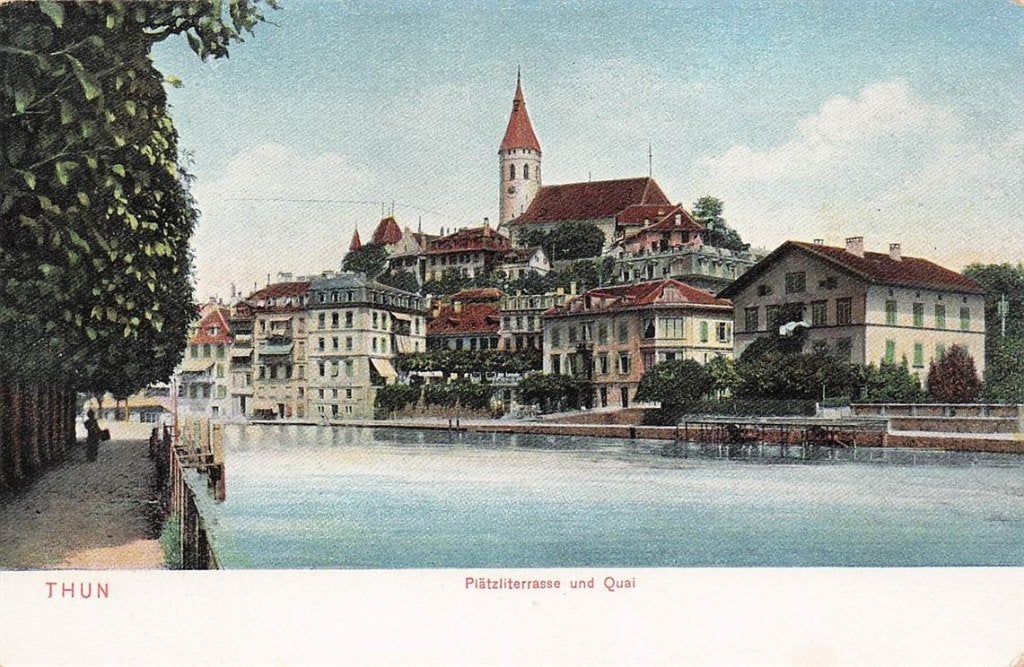 702-352-045 Thun, Verzamelen, Ansichtkaarten | Buitenland, Overig Europa, Voor 1920, Verzenden
