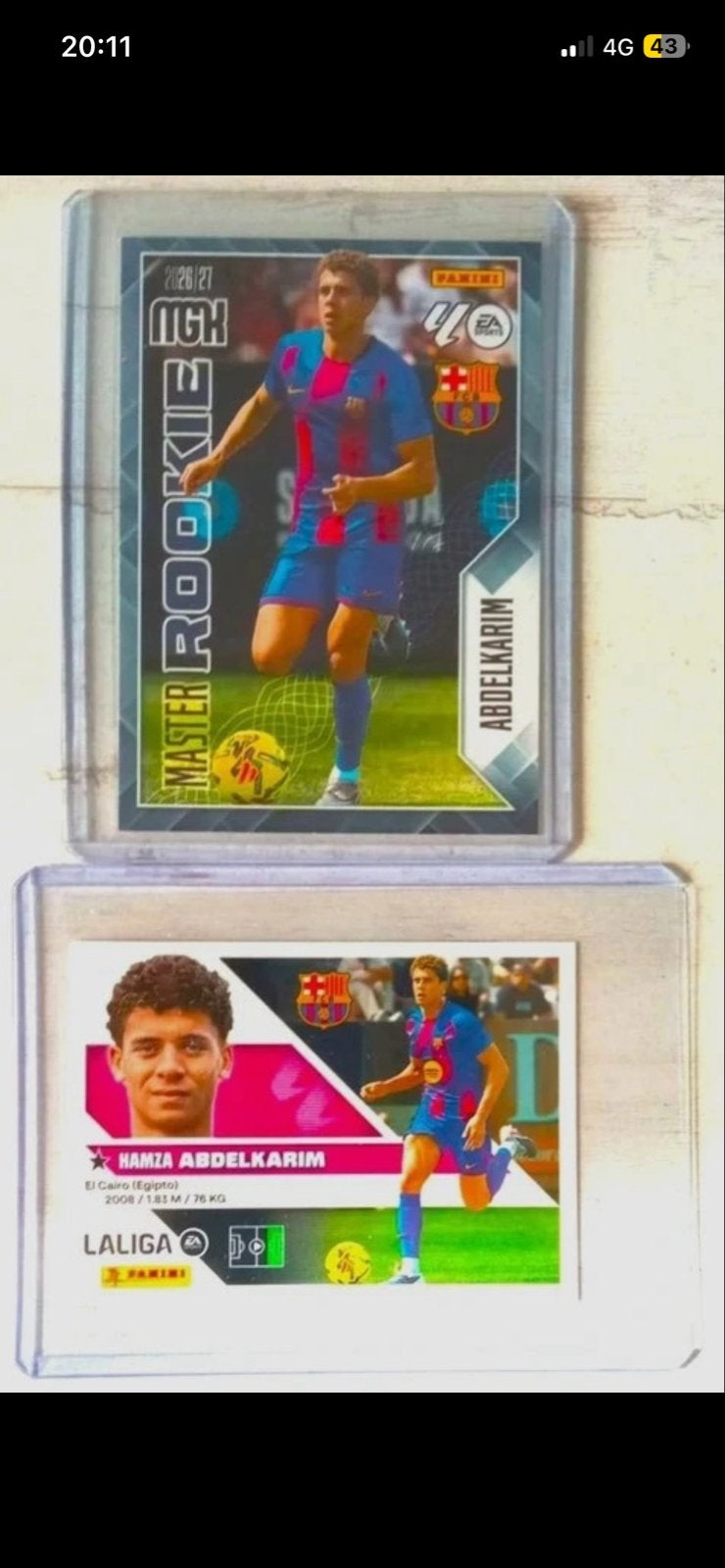 Hamza Abdelkarim Master Rookie Panini LaLiga Spelerskaart, Ophalen of Verzenden, Zo goed als nieuw, Buitenlandse clubs, Spelerskaart