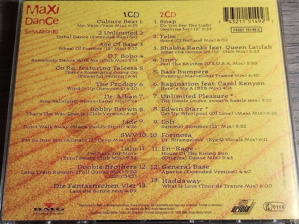 Maxi Dance Sensation 10 [ 2 CD], Cd's en Dvd's, Ophalen of Verzenden, Zo goed als nieuw, Disco