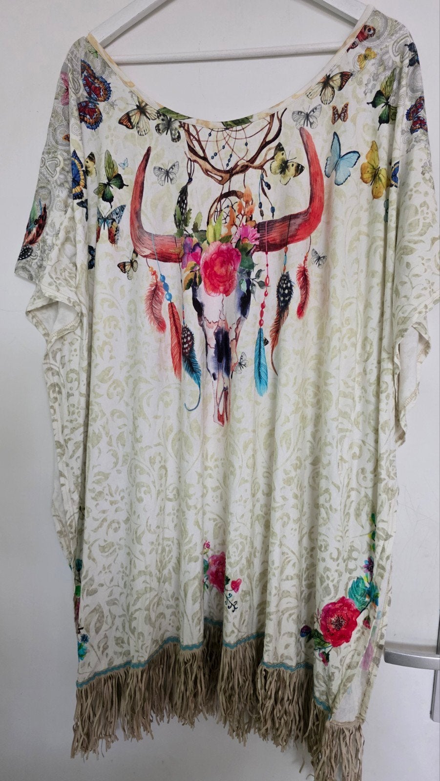 Tuniek met legging ibizastyle maat l / xl, Ophalen of Verzenden, Zo goed als nieuw, Zwart, Blouse of Tuniek