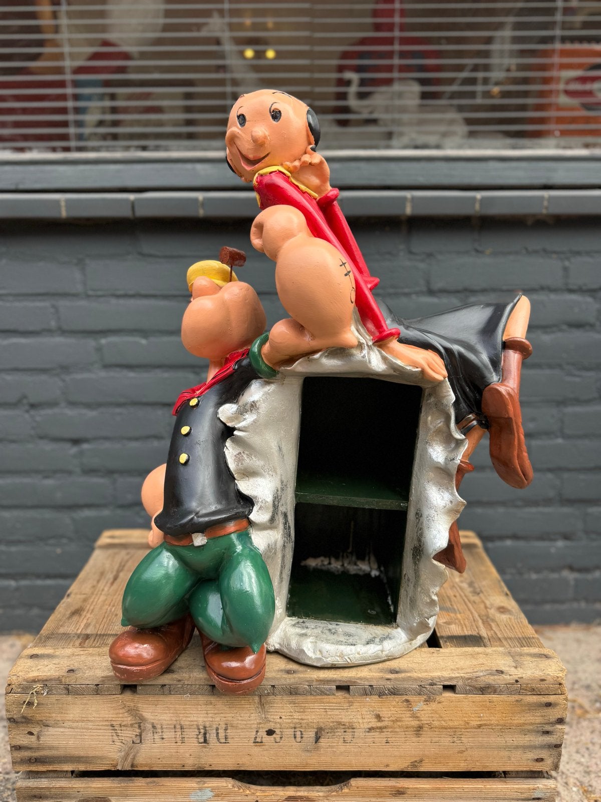 Popeye en Olijfje Beeld - Uniek Decoratiestuk, Verzamelen, Ophalen, Gebruikt, ., .
