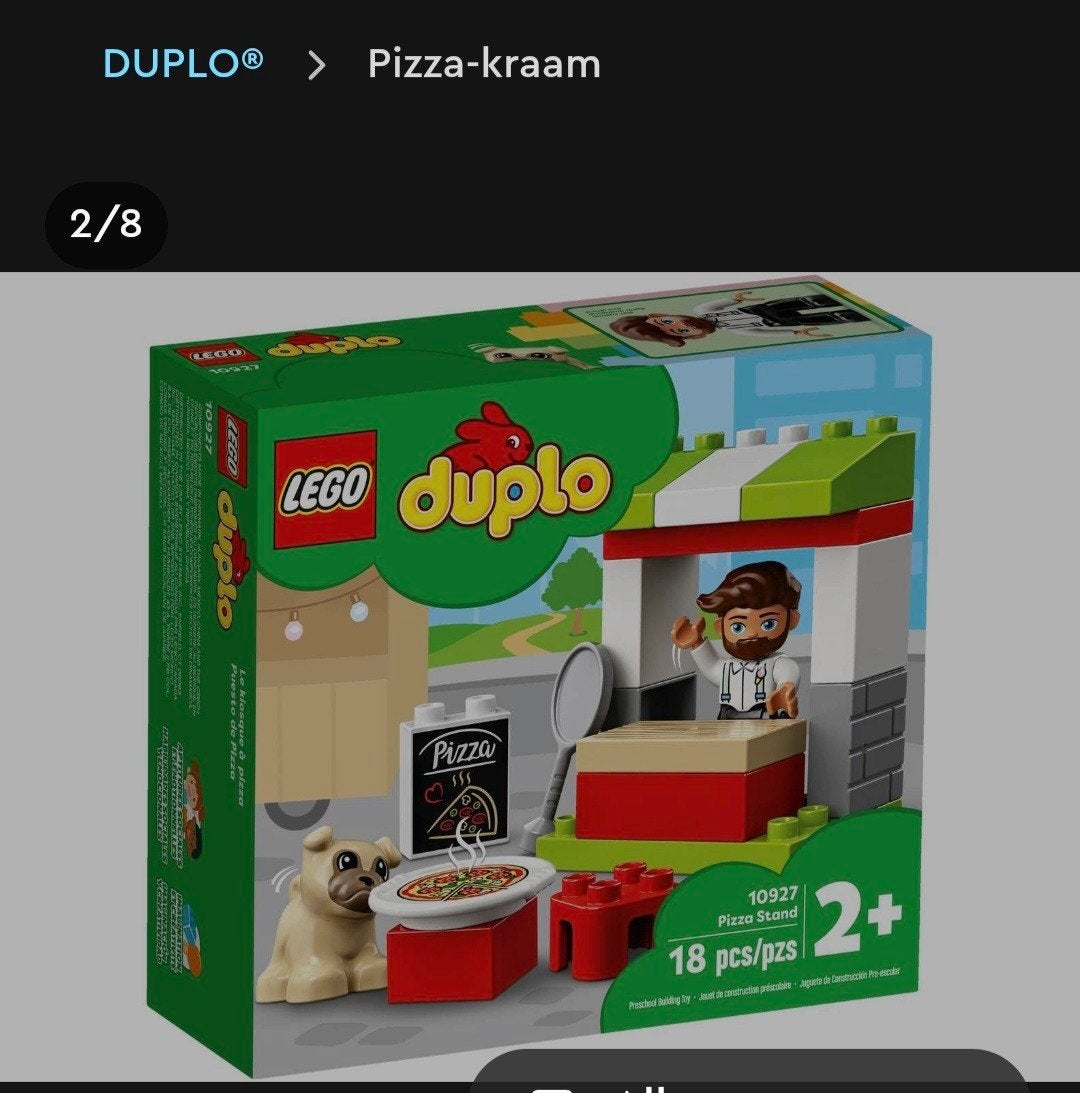 LEGO Duplo Pizza Kraam (10927) - Compleet, Gebruikt, Ophalen of Verzenden, Compleet, Duplo