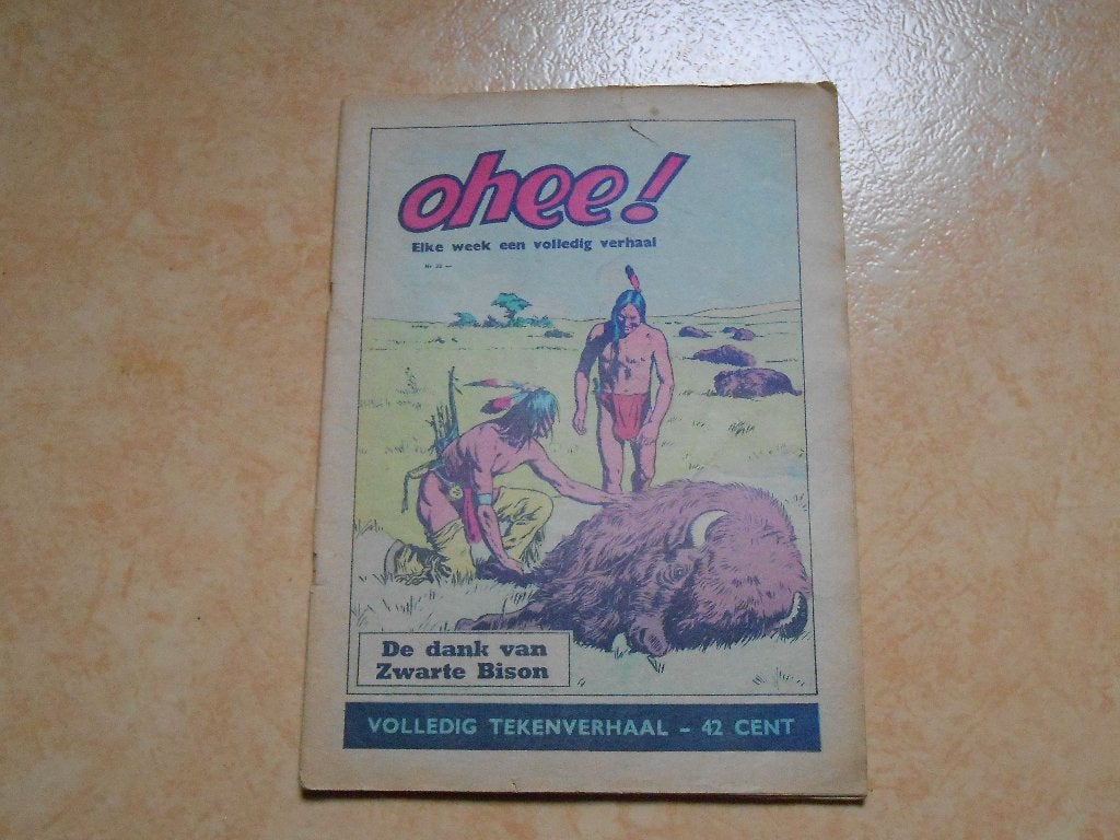 ohee 33b De dank van Zwarte Bison 1963 1 ste druk. Nederland, Boeken, Gelezen, Eén stripboek, Ophalen of Verzenden, Paul Cuvelier