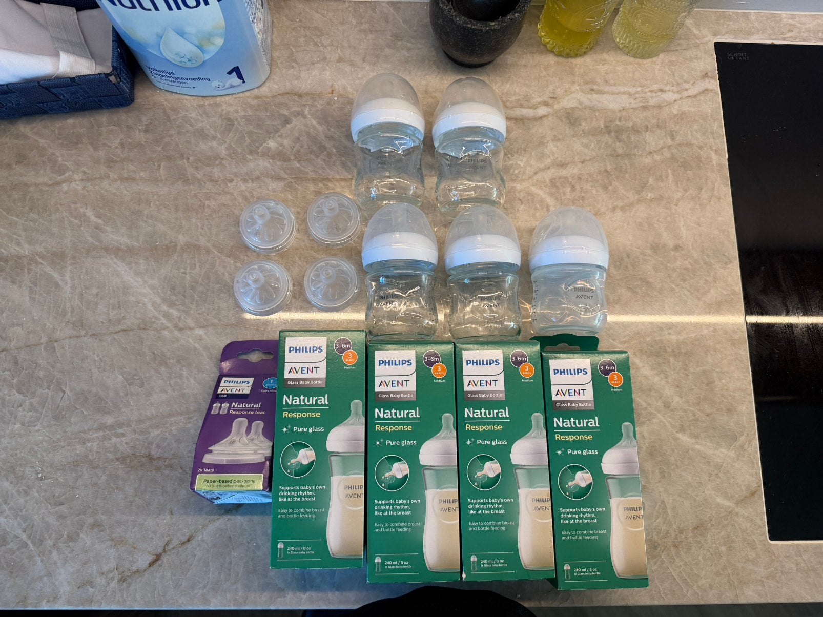 Philips Avent Diverse flesjes en spenen ongebruikt, Ophalen of Verzenden, Nieuw, Babyfles, Philips Avent