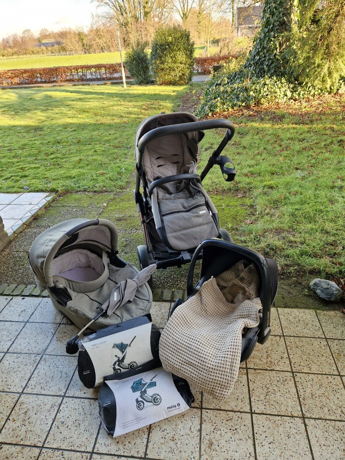 Mutsy Evo Combiwagen met Maxi-Cosi en accessoires, Ophalen, Gebruikt, Mutsy