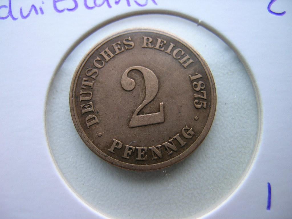 2 Pfennig 1875 C Duitsland, Ophalen of Verzenden, Duitsland, Losse munt