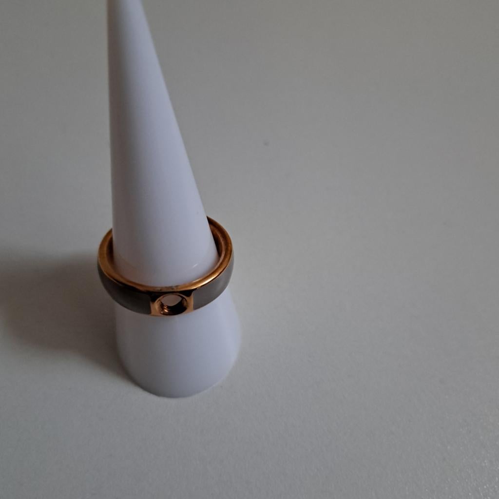 (r) (*3*) MelanO ring resin Vivid, Sieraden, Tassen en Uiterlijk, Ringen, Ophalen, 18 tot 19, Zwart