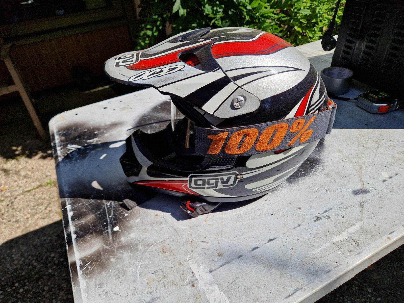 Agv cross helm, Ophalen of Verzenden, Tweedehands, Integraalhelm, AGV