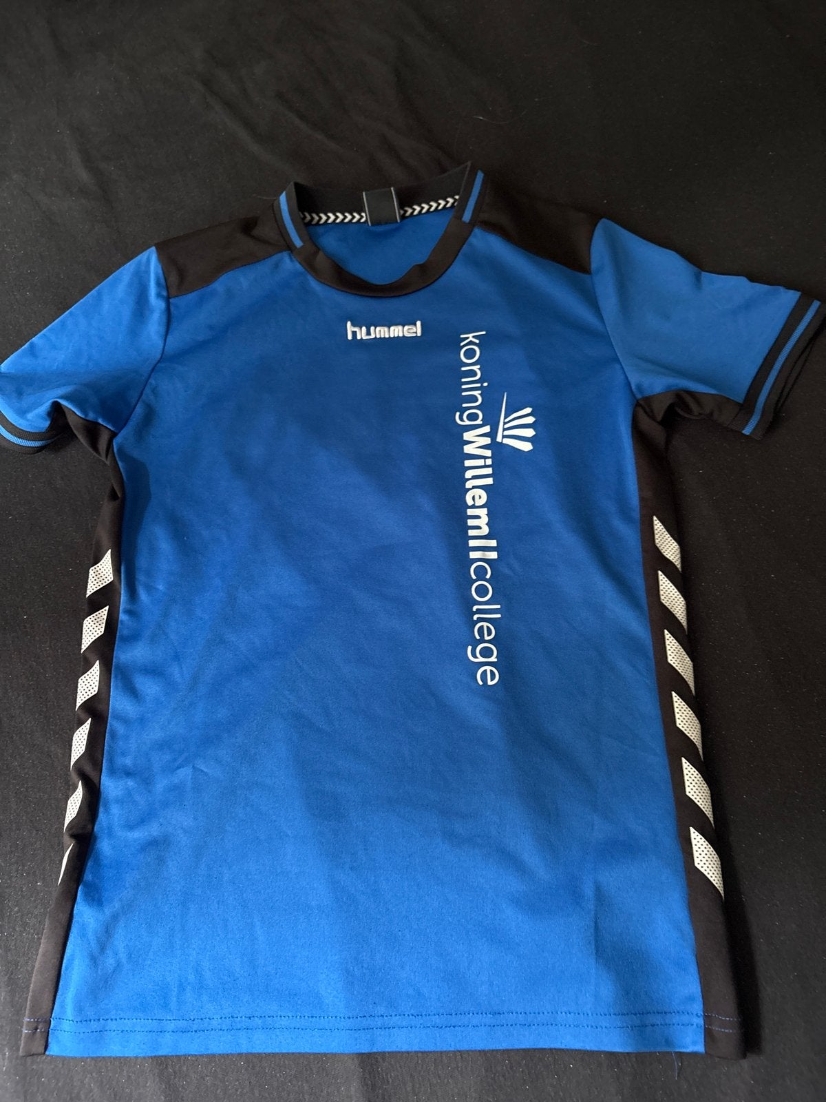 Hummel sportshirt Koning Willem I College maat 164, Ophalen, Gebruikt, Jongen of Meisje, Sport- of Zwemkleding
