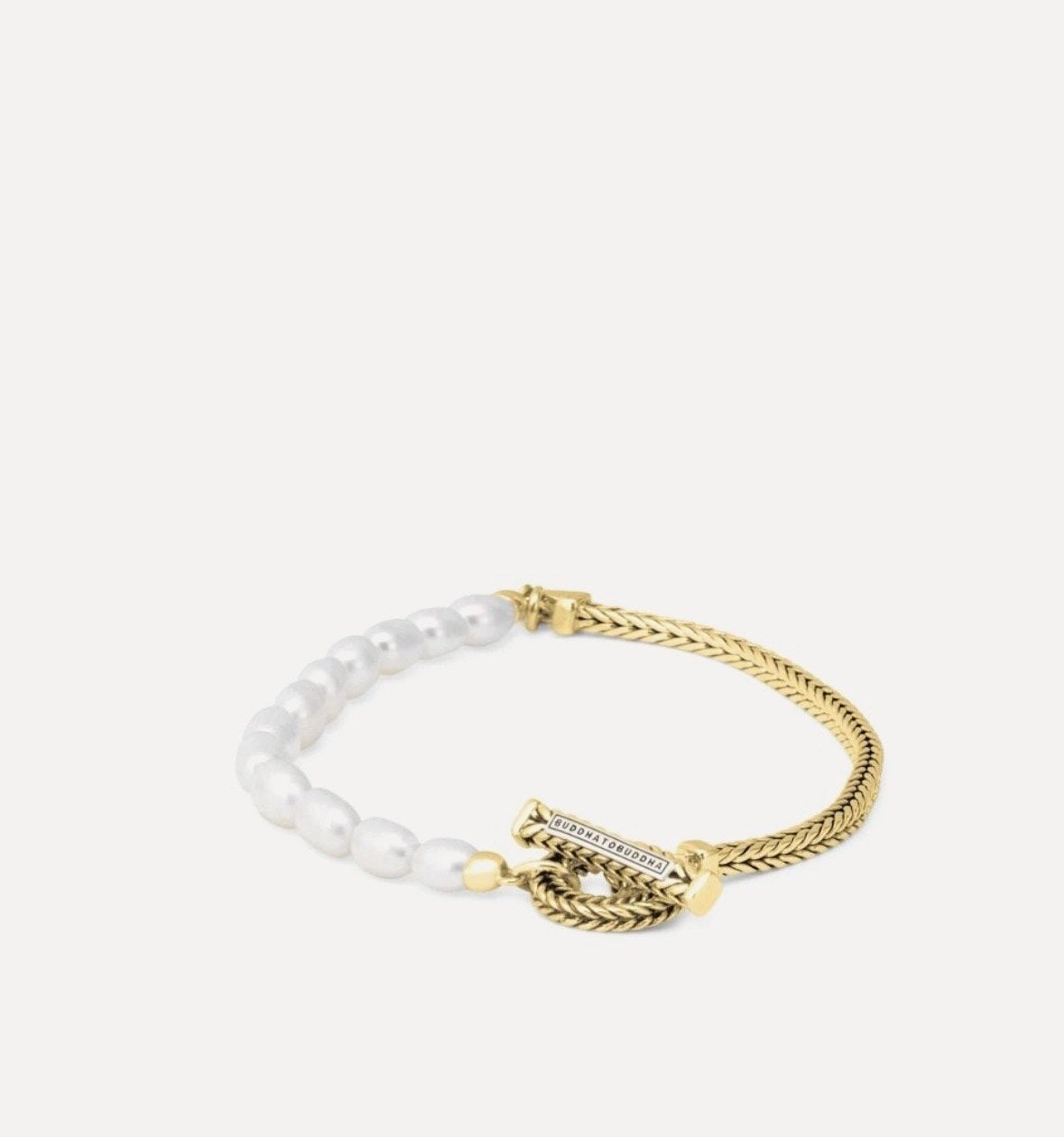 Buddha to Buddha Barbara Mini Parel Armband Verguld Zilver, Ophalen of Verzenden, Zo goed als nieuw, Met bedels of kralen, Goud
