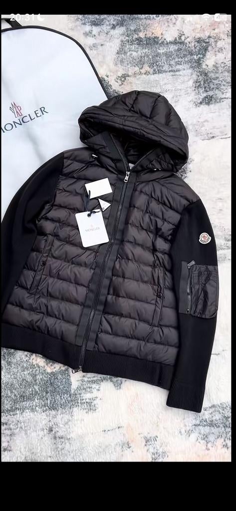 Moncler Cardigan, Moncler, Zwart, Nieuw, Overige maten