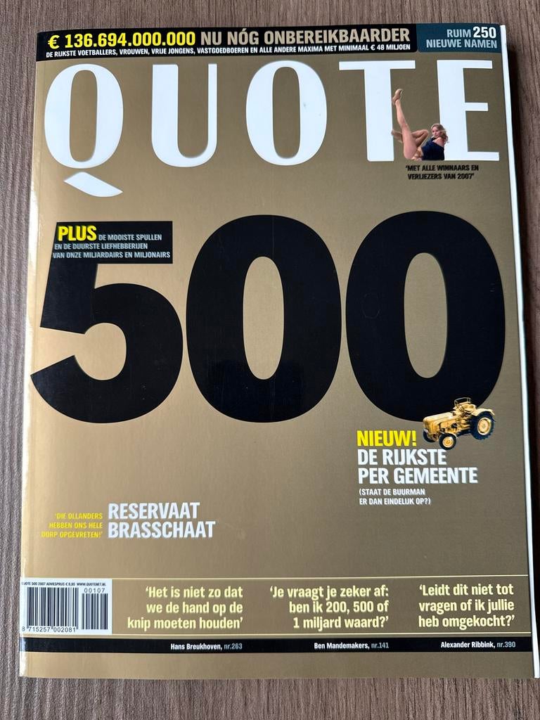 Quote 500 - 2007 editie, Ophalen of Verzenden, Gelezen, Overige typen