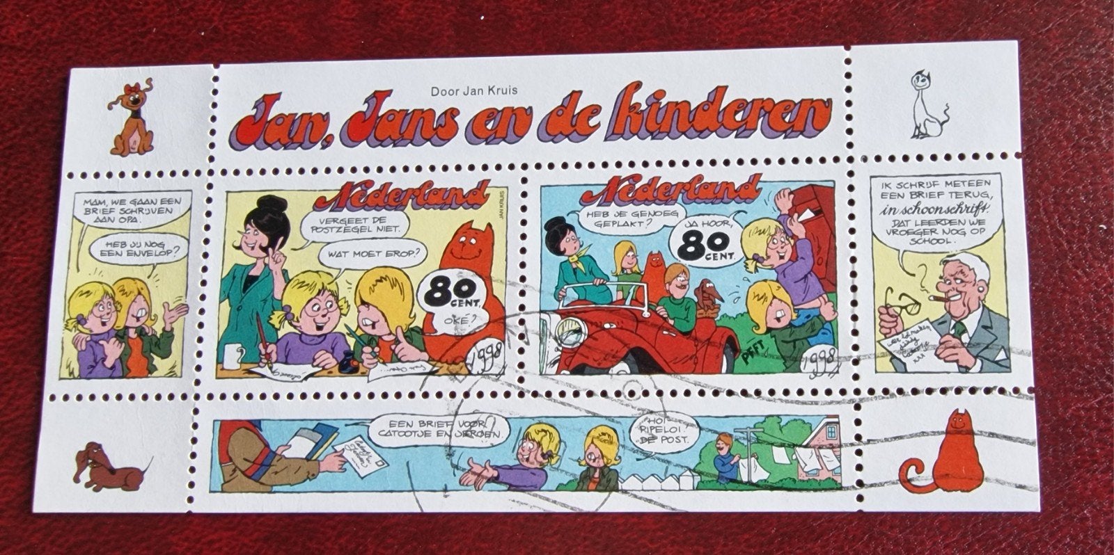 kv1148 Jan, Jans en de Kinderen Postzegelvel - 1998, Postzegels en Munten, Ophalen of Verzenden, Na 1940, Gestempeld
