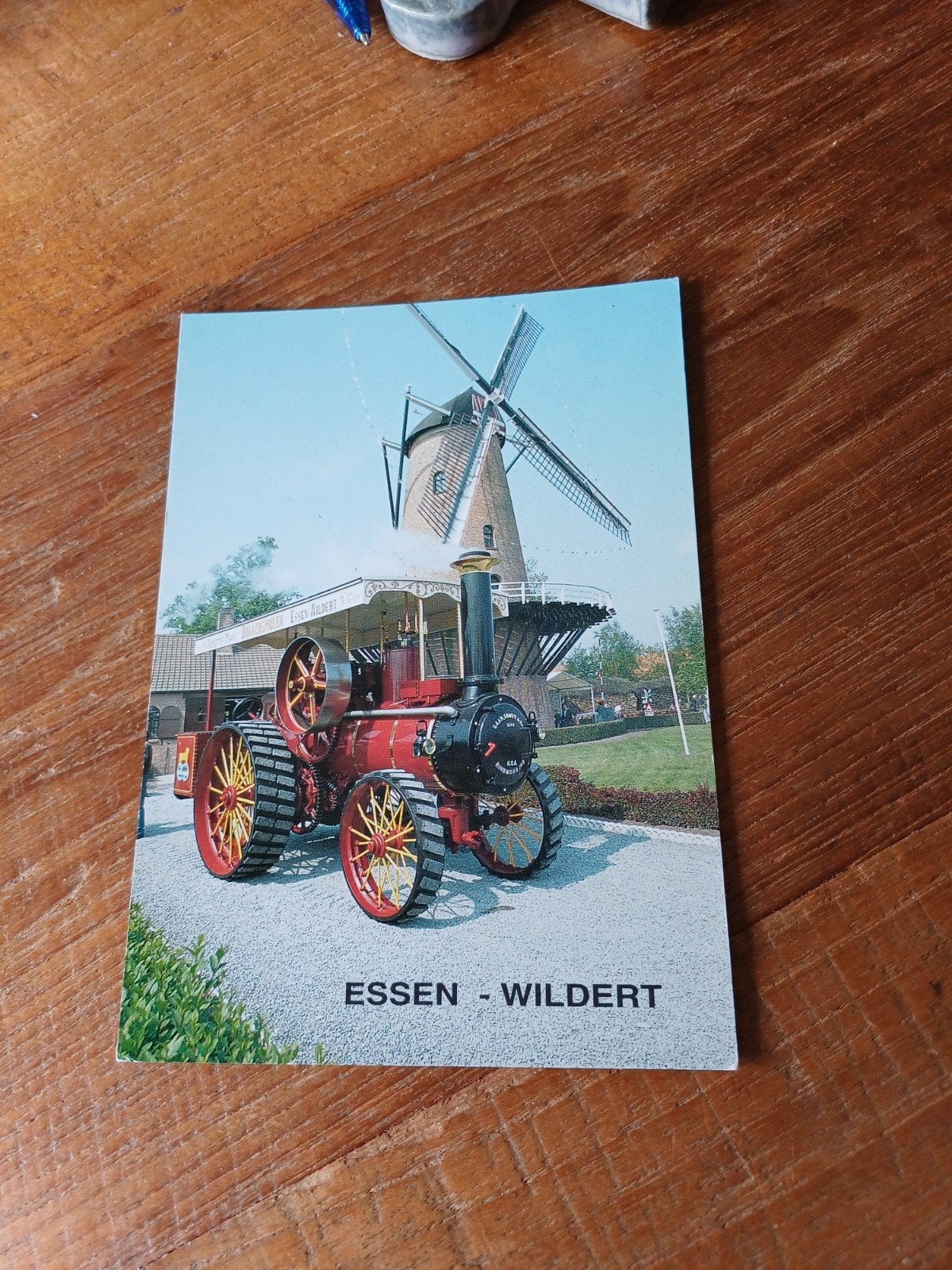 Ansichtkaart  molen en stoomtractor Essen Wildert ongelopen, Ophalen of Verzenden, 1980 tot heden, Zuid-Holland