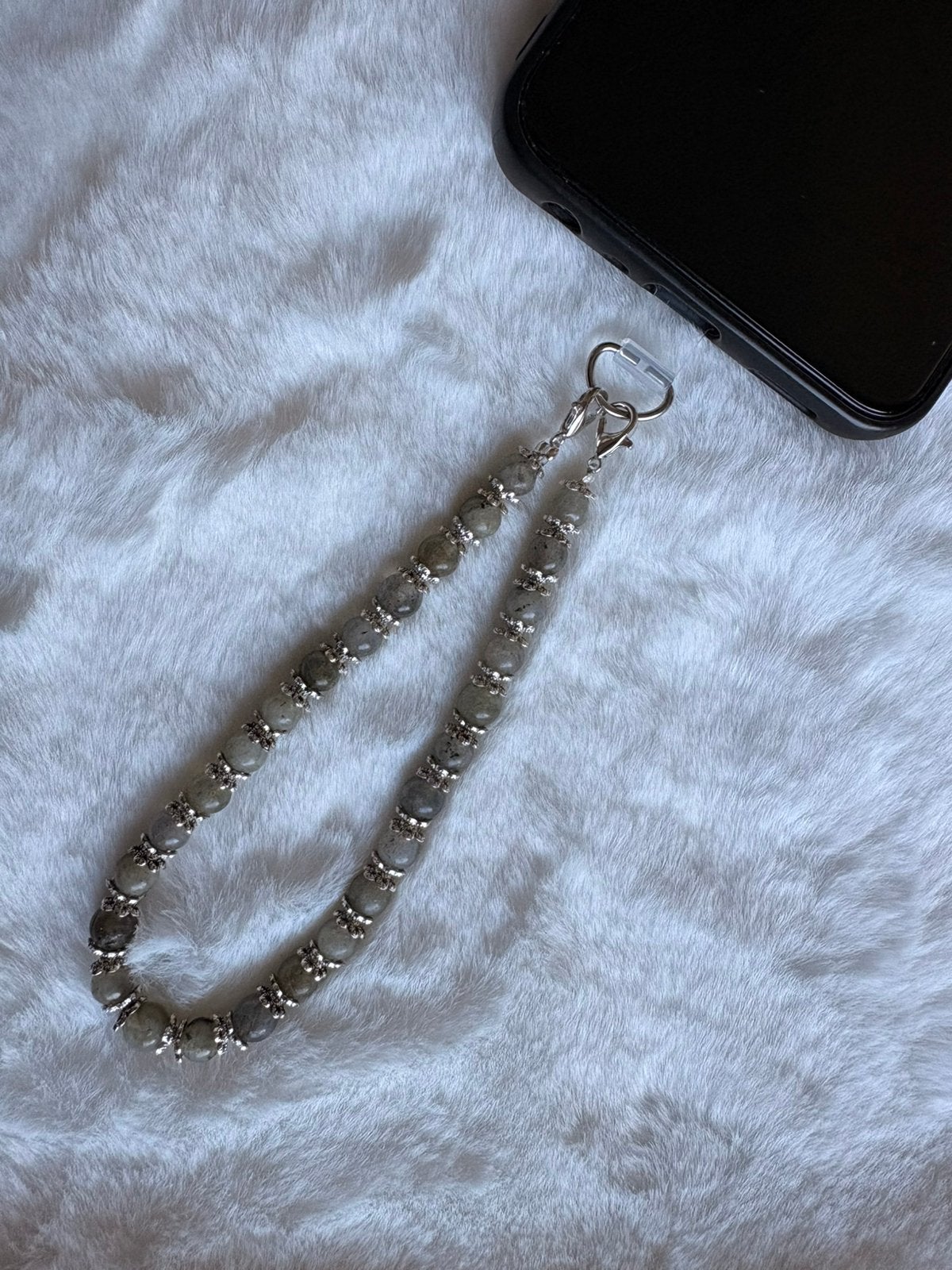 Labradoriet telefoonkoord Deluxe – 22 cm, Ophalen of Verzenden, Nieuw, Telefoonhanger of Accessoire, Universeel