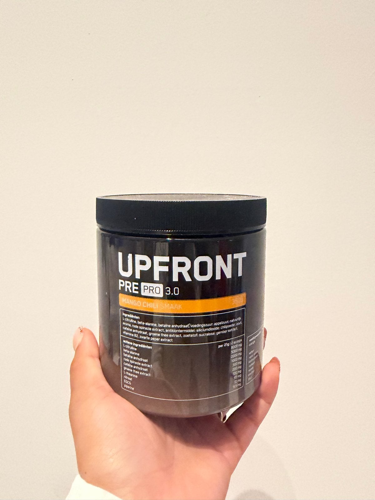 UPFRONT PRE PRO 3.0 Pre-workout Mango Chili Smaak, Ophalen of Verzenden, Zo goed als nieuw, Poeder of Drank