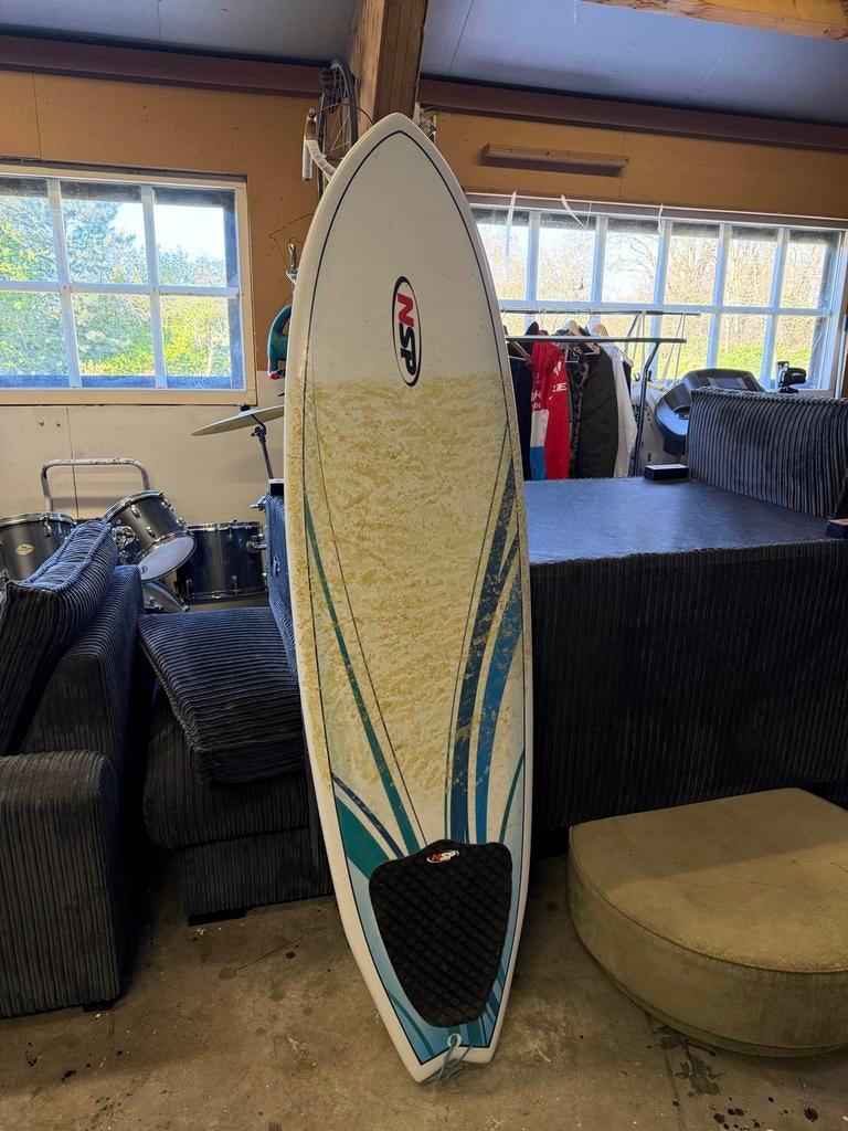 NSP Surfplank, Watersport en Boten, Ophalen of Verzenden, Gebruikt, Funboard, Met vinnen