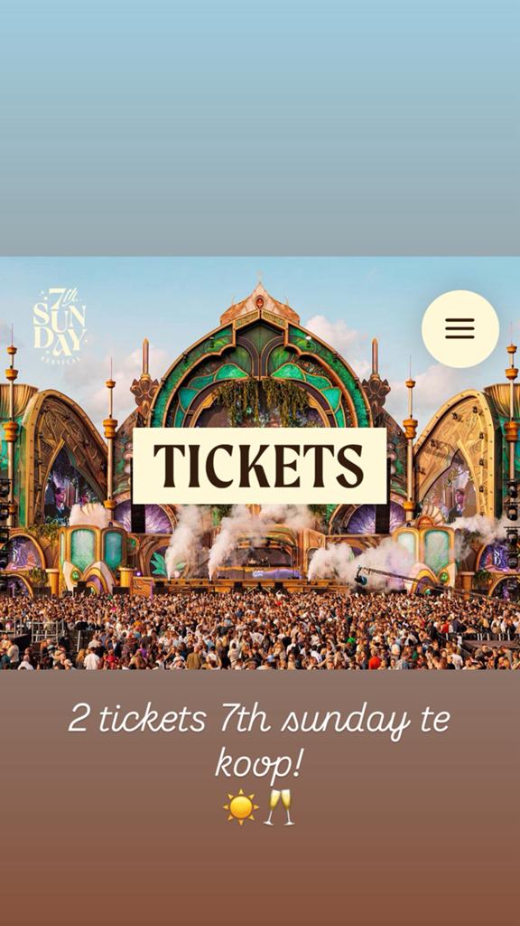 2 tickets 7th Sunday!, Twee personen, Ticket of Toegangskaart