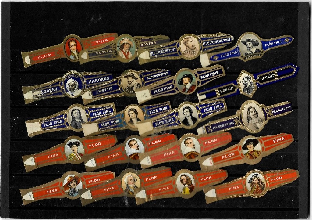 20 div. kopbanden, Ophalen of Verzenden, Gebruikt, Sigarenbandjes