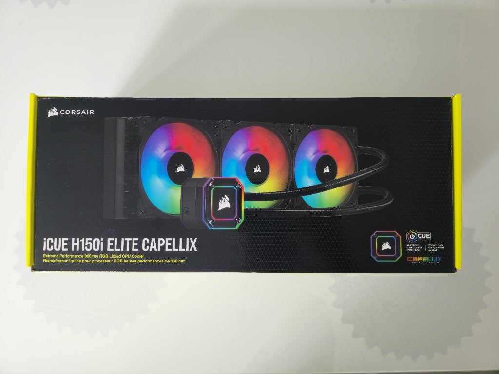 Corsair iCUE H150i ELITE CAPELLIX 360mm + 3x ML120 RGB Fans, Computers en Software, Ophalen, Gebruikt, Waterkoeling
