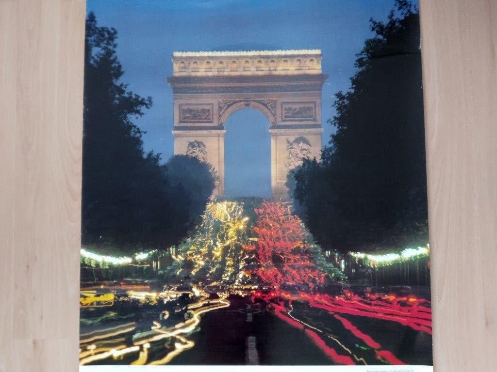 Poster Parijs bij nacht, Rechthoekig Staand, Ophalen of Verzenden, Zo goed als nieuw, A1 t/m A3
