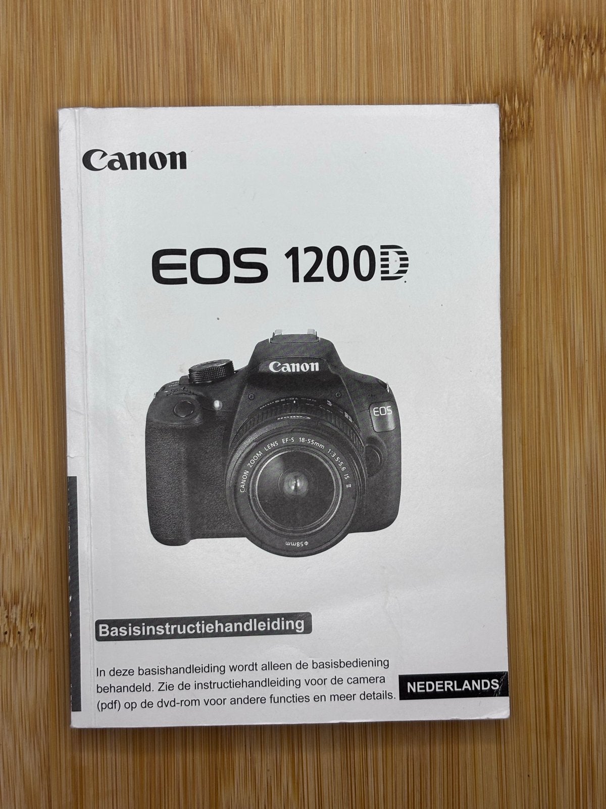 Canon EOS 1200D Basisinstructiehandleiding (Nederlands), Ophalen of Verzenden, Canon, Geen optische zoom