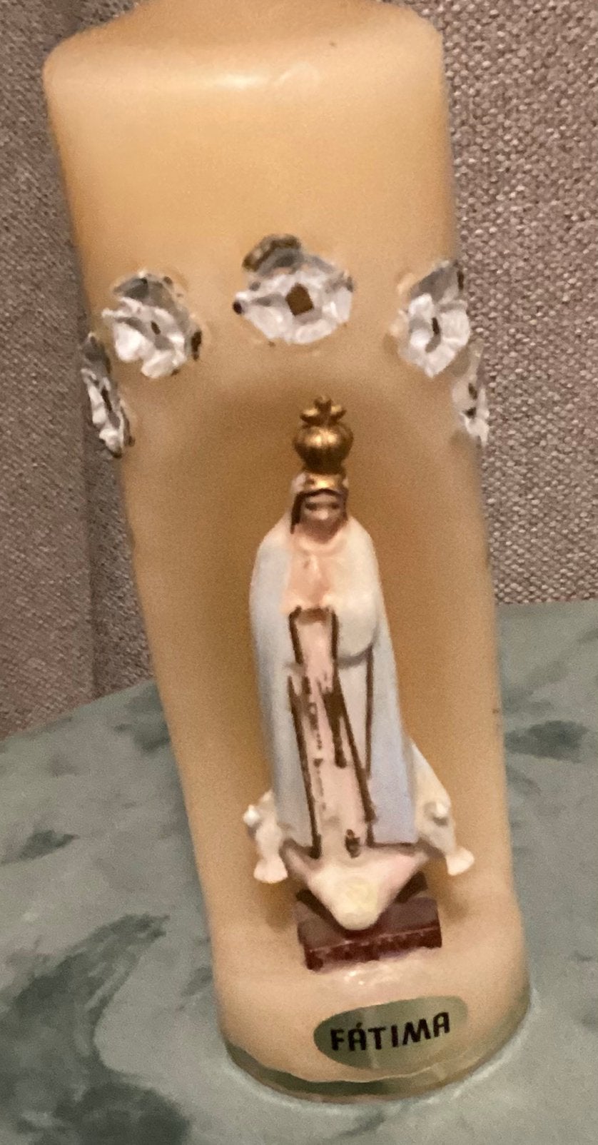 Fatima ,mooie religieuze kaars !!!, Antiek en Kunst, Antiek | Religie, Ophalen of Verzenden