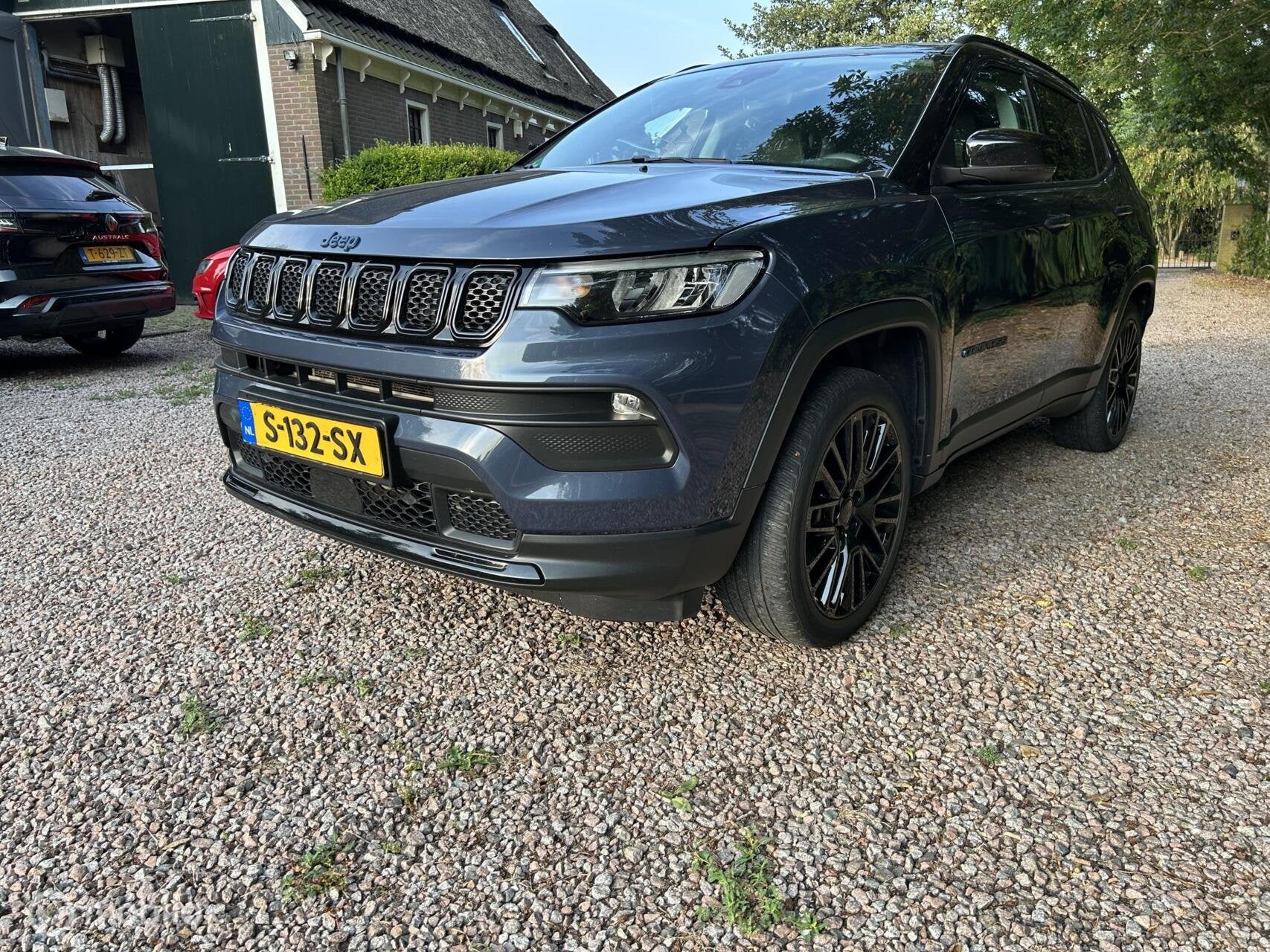 Jeep Compass 4xe 190 Plug-in Hybrid Electric Night Eagle, Auto's, Jeep, Automaat, Blauw, Leder en Stof, Bedrijf