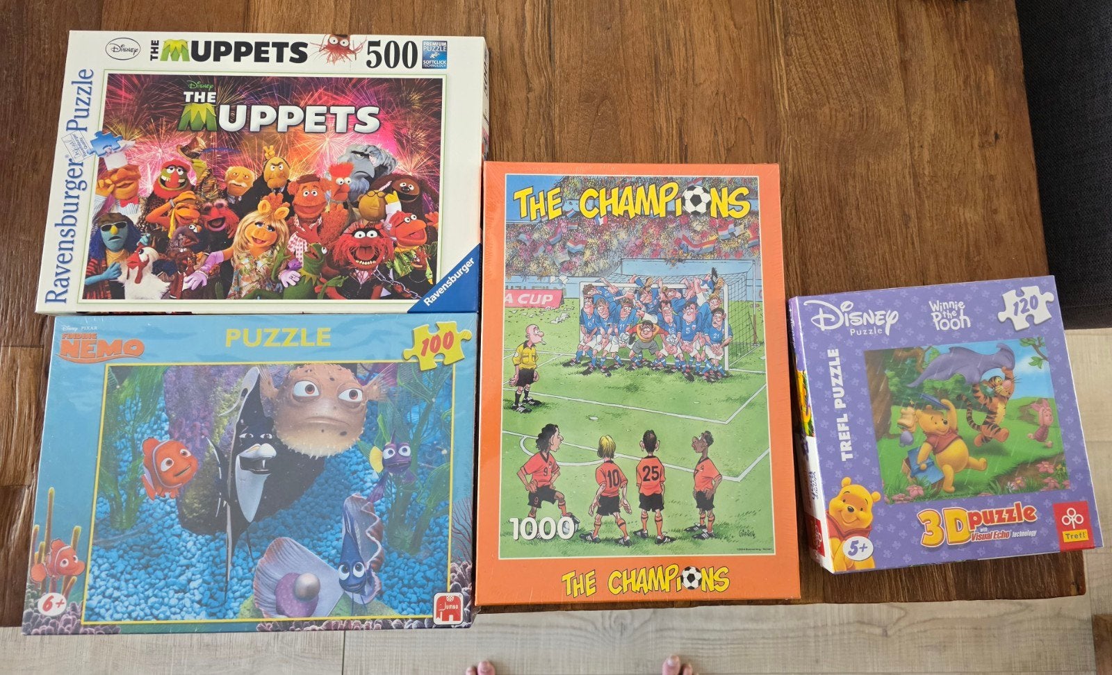 4 Puzzels: Muppets, Nemo, The Champions, Winnie de Poeh, Kinderen en Baby's, Speelgoed | Kinderpuzzels, Ophalen, Meer dan 50 stukjes