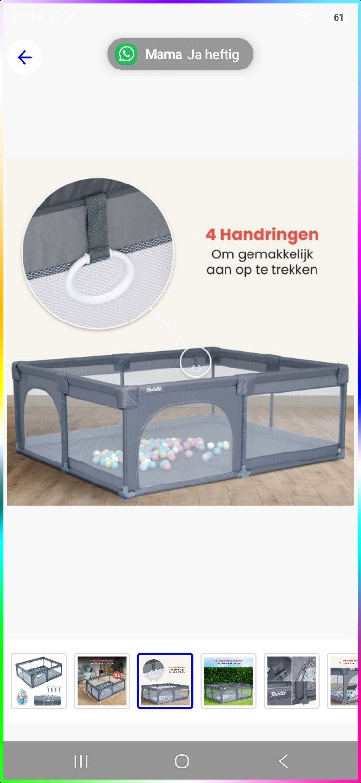 Speelbox grijs met 50 speelballen, Ophalen, Nieuw, Vierkant