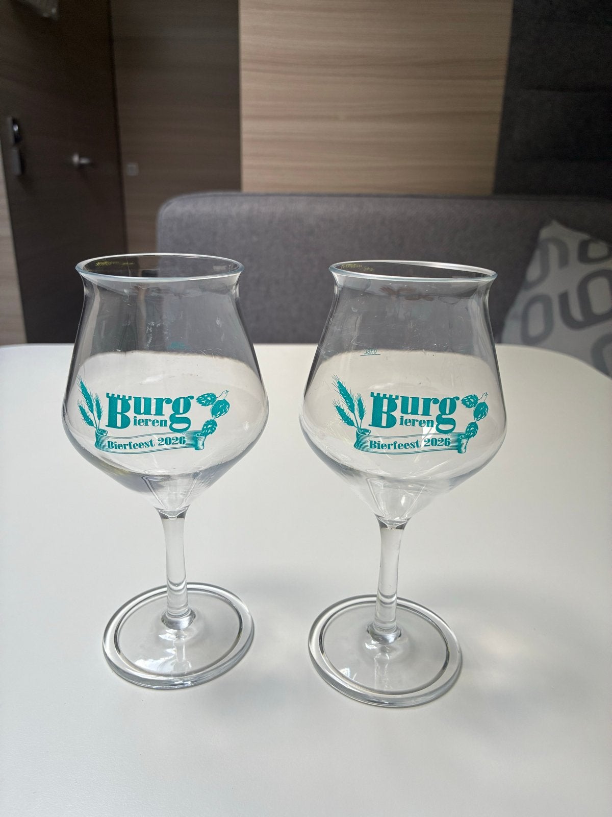 Burg bierfeest 2026 Bierglazen - (set van 2), Caravans en Kamperen, Ophalen of Verzenden, Nieuw