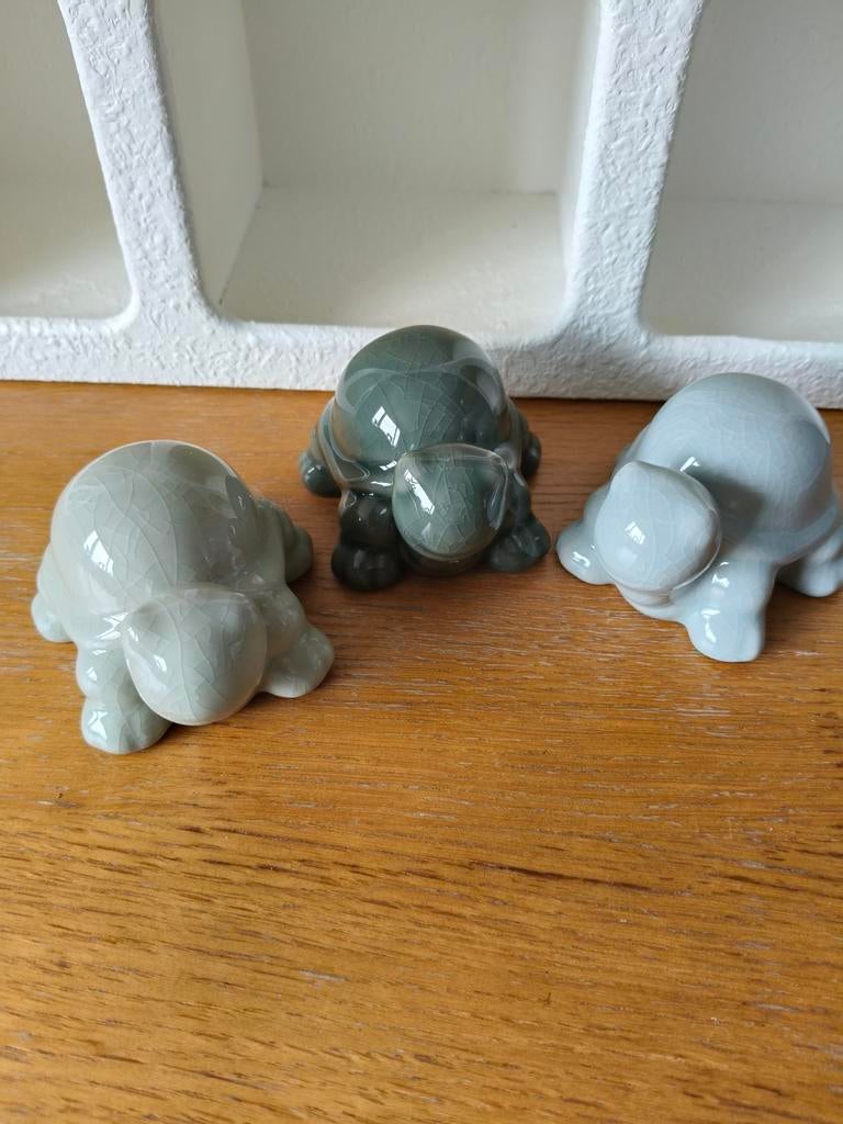 Partij Tea Pet schildpadden, Huis en Inrichting, Woonaccessoires | Overige, Nieuw, Steen/keramiek, Groen, Ophalen of Verzenden